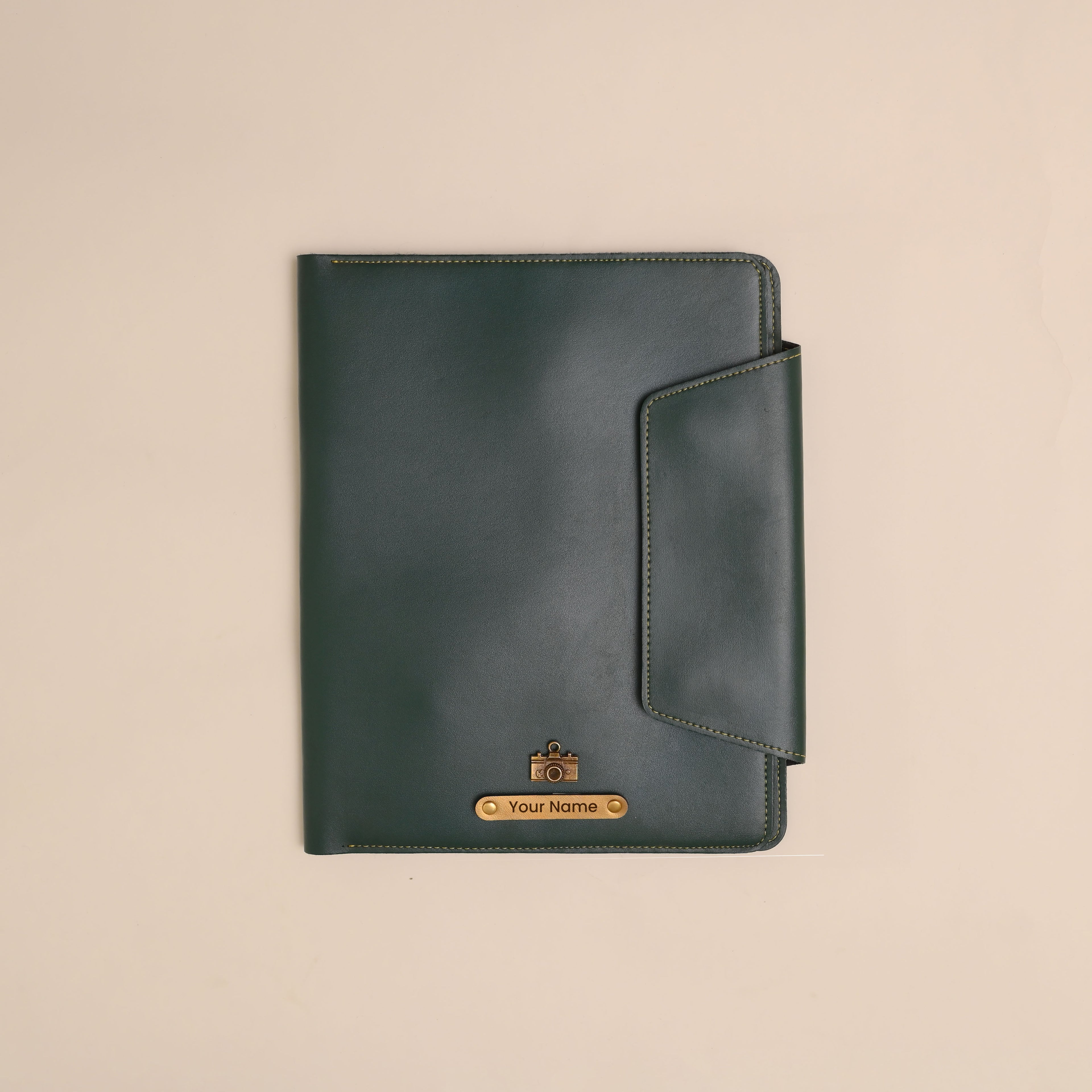 Personalised Office Folder in Green