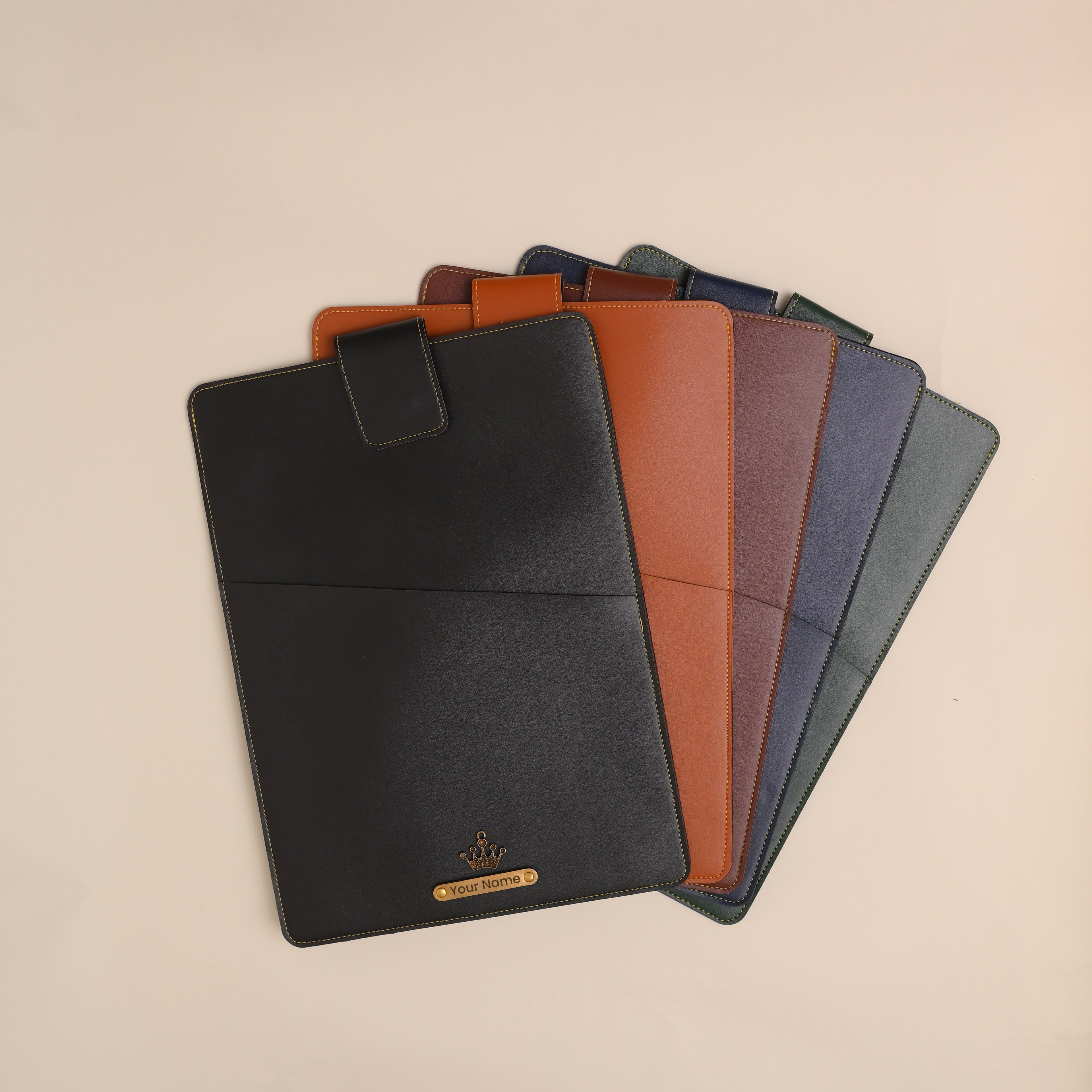 Personalized Office Laptop Sleeve Tan