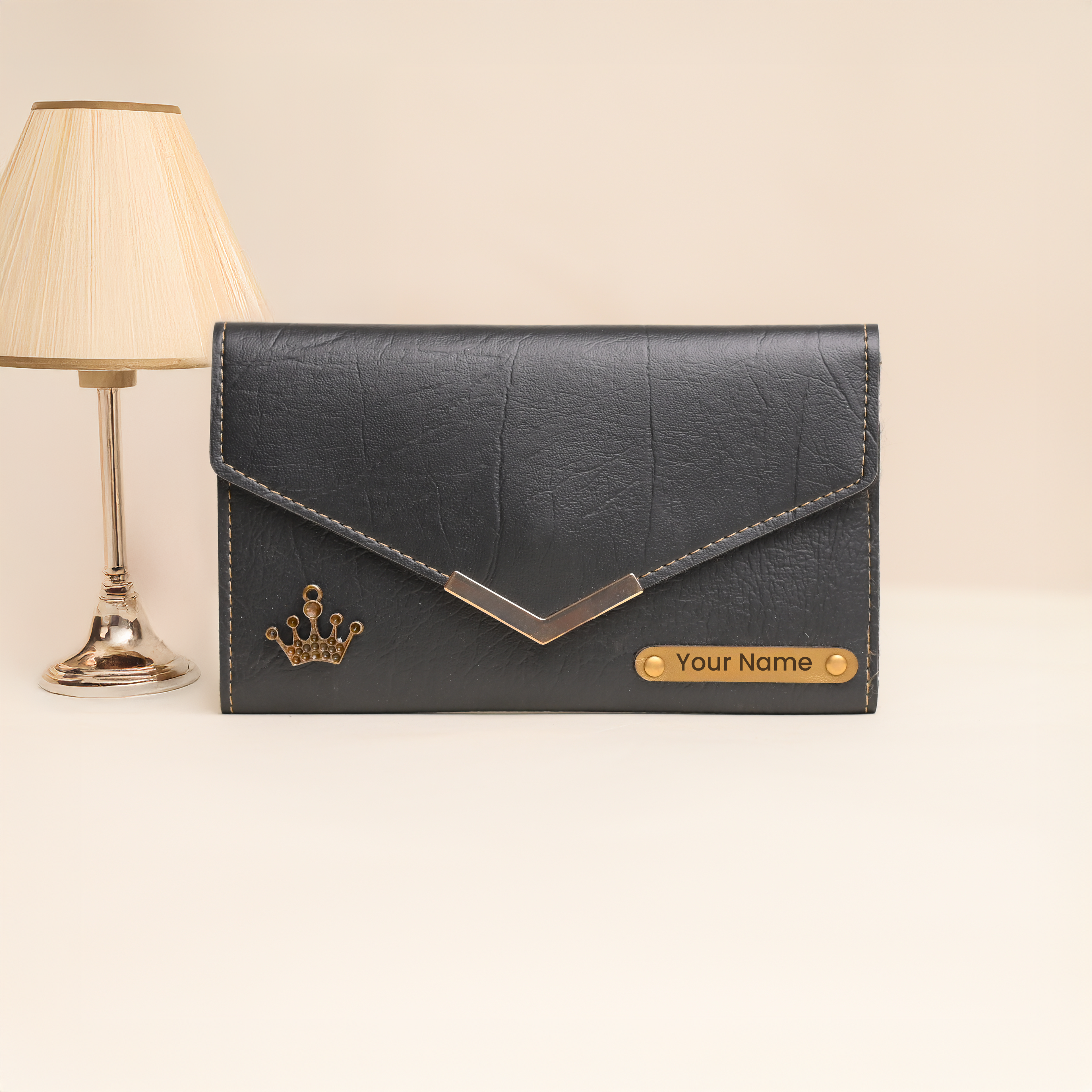 Personalized Ladies Clutch Black