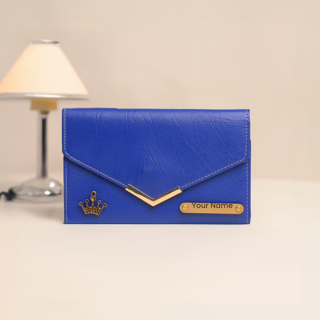 Personalized Ladies Clutch Blue