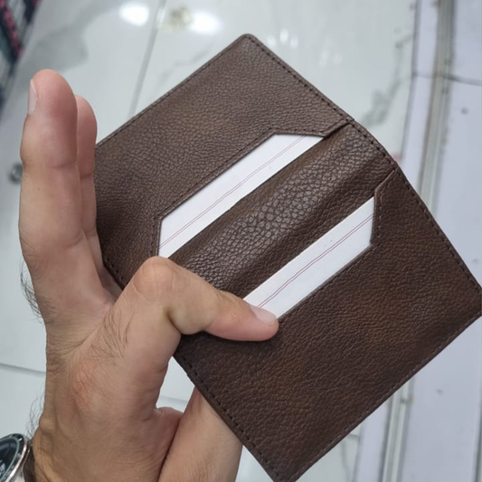 Personalized RFID Protected Metal Card Holder With Leather Cover