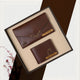 Personalised Ladies Clutch + Men's Wallet Combo Brown