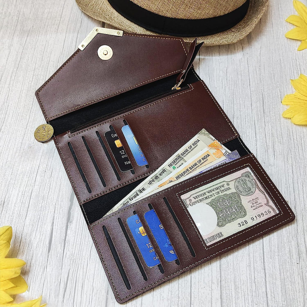 Personalized Ladies Clutch with Charm - Classic Finish