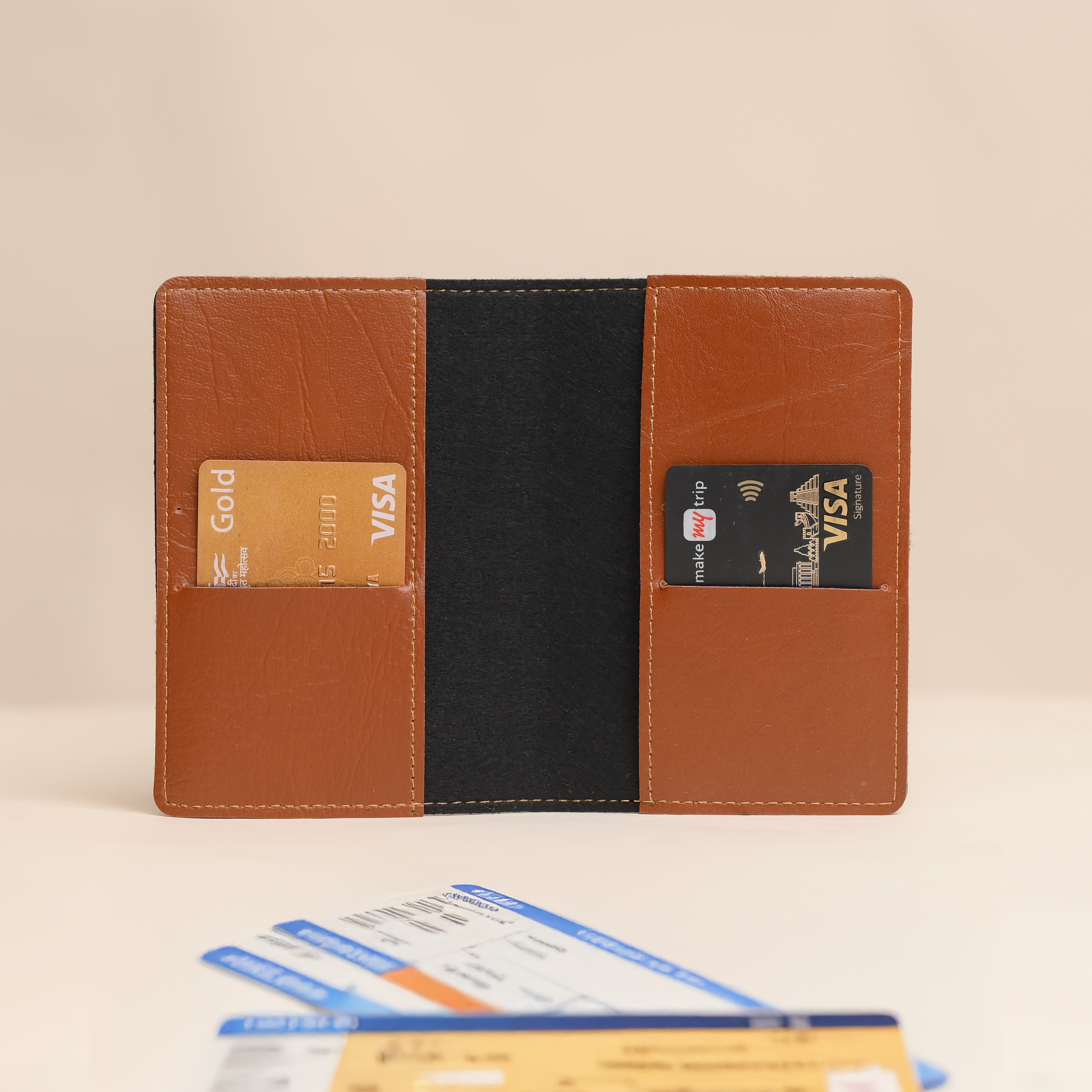 Personalized Passport Cover in Tan  – Custom Leather Travel Accessory
