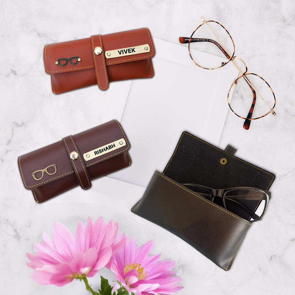 Personalised Leather Goggle Case - Classic Finish