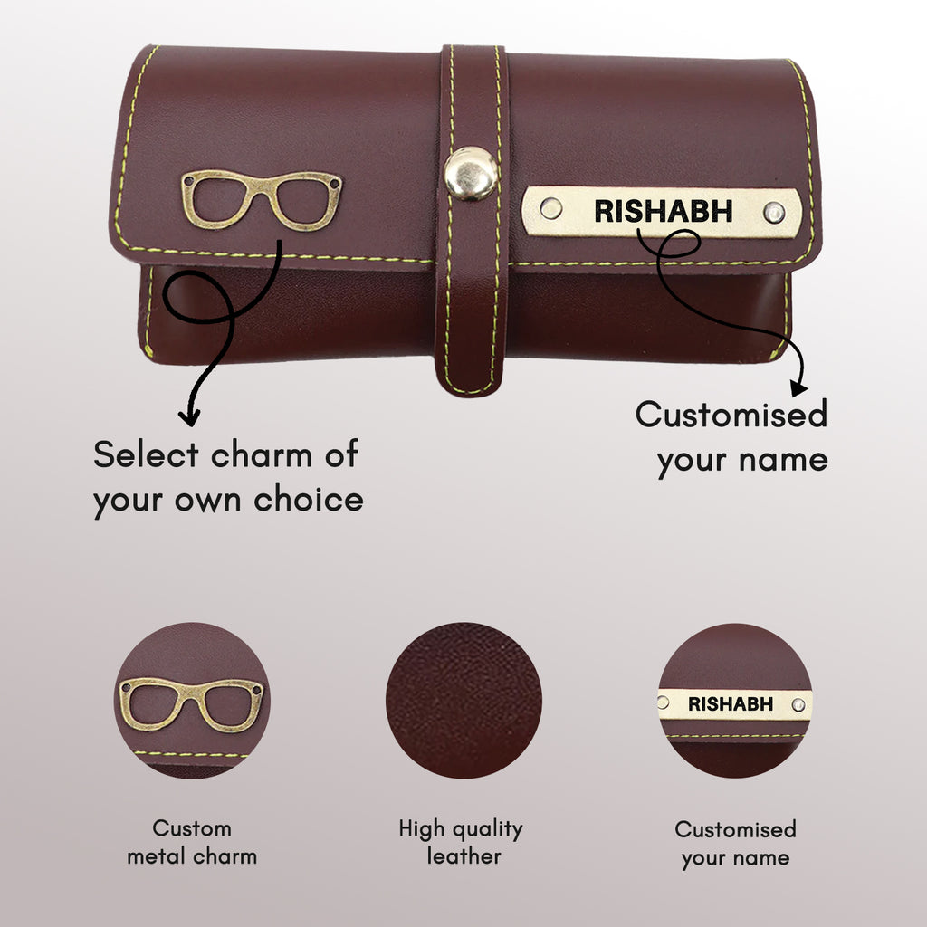 Personalised Leather Goggle Case - Classic Finish