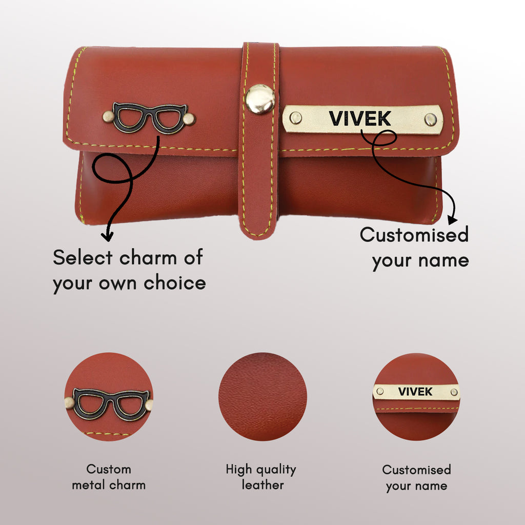 Personalised Leather Goggle Case - Classic Finish