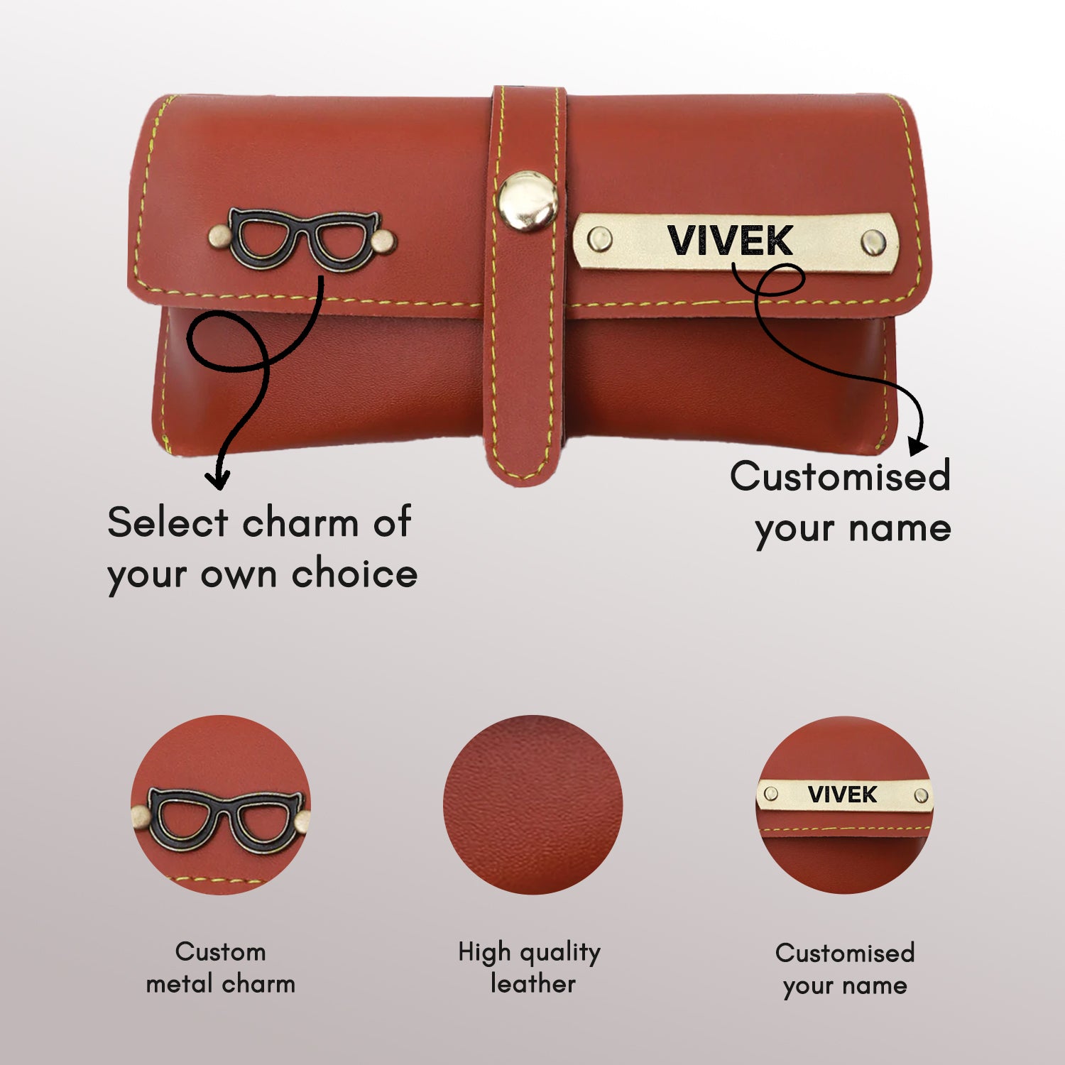 Personalised Leather Goggle Case - Classic Finish