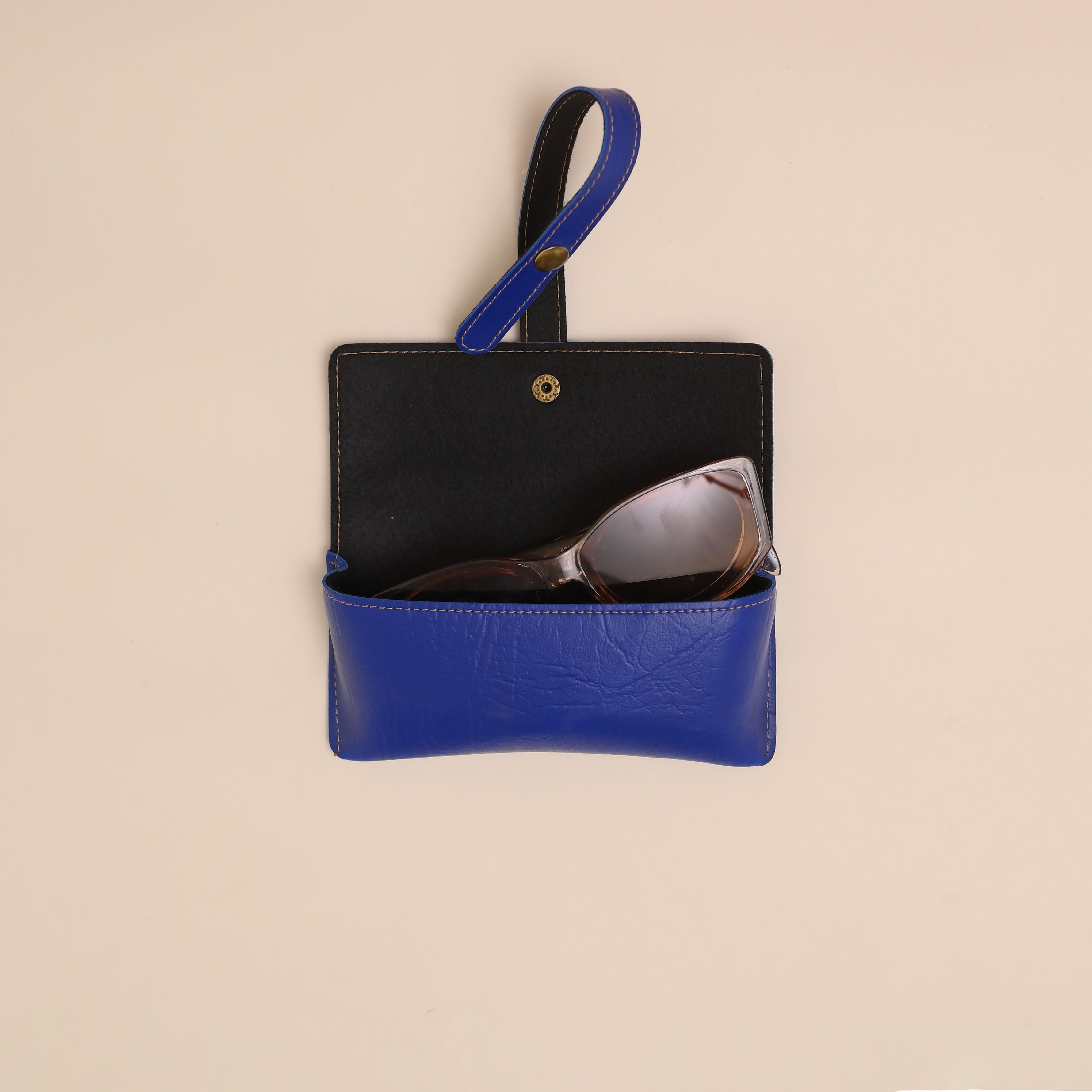Personalized Blue Eyewear Case – Premium Custom Goggle Case with Name Engraving