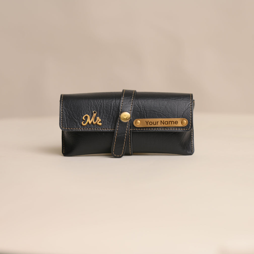 Personalized Black Eyewear Case – Premium Custom Goggle Case with Name Engraving