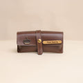 Personalized Brown Eyewear Case – Custom Goggle Case with Name Engraving