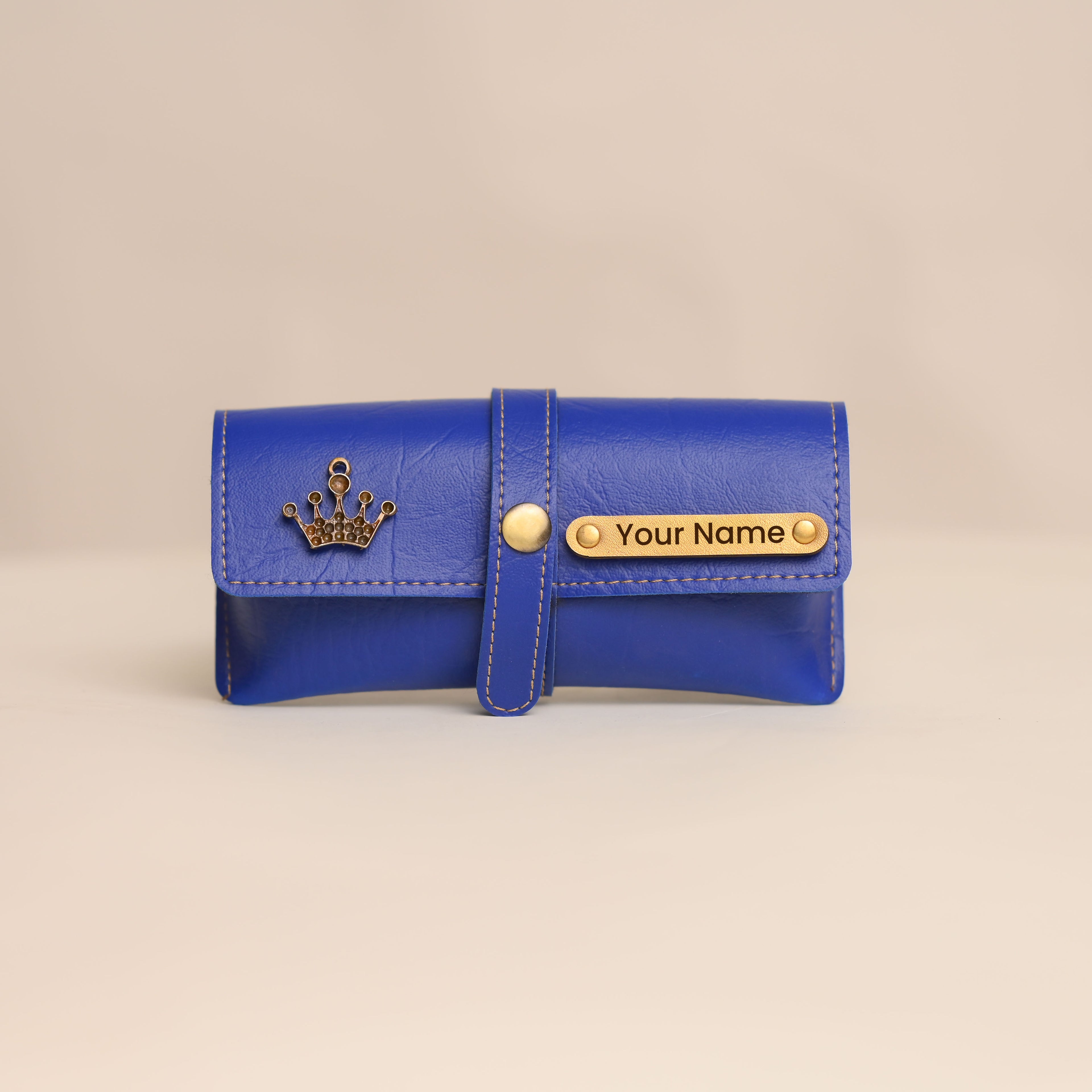 Personalized Blue Eyewear Case – Premium Custom Goggle Case with Name Engraving