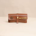 Personalized Tan Eyewear Case – Custom Goggle Case with Name Engraving
