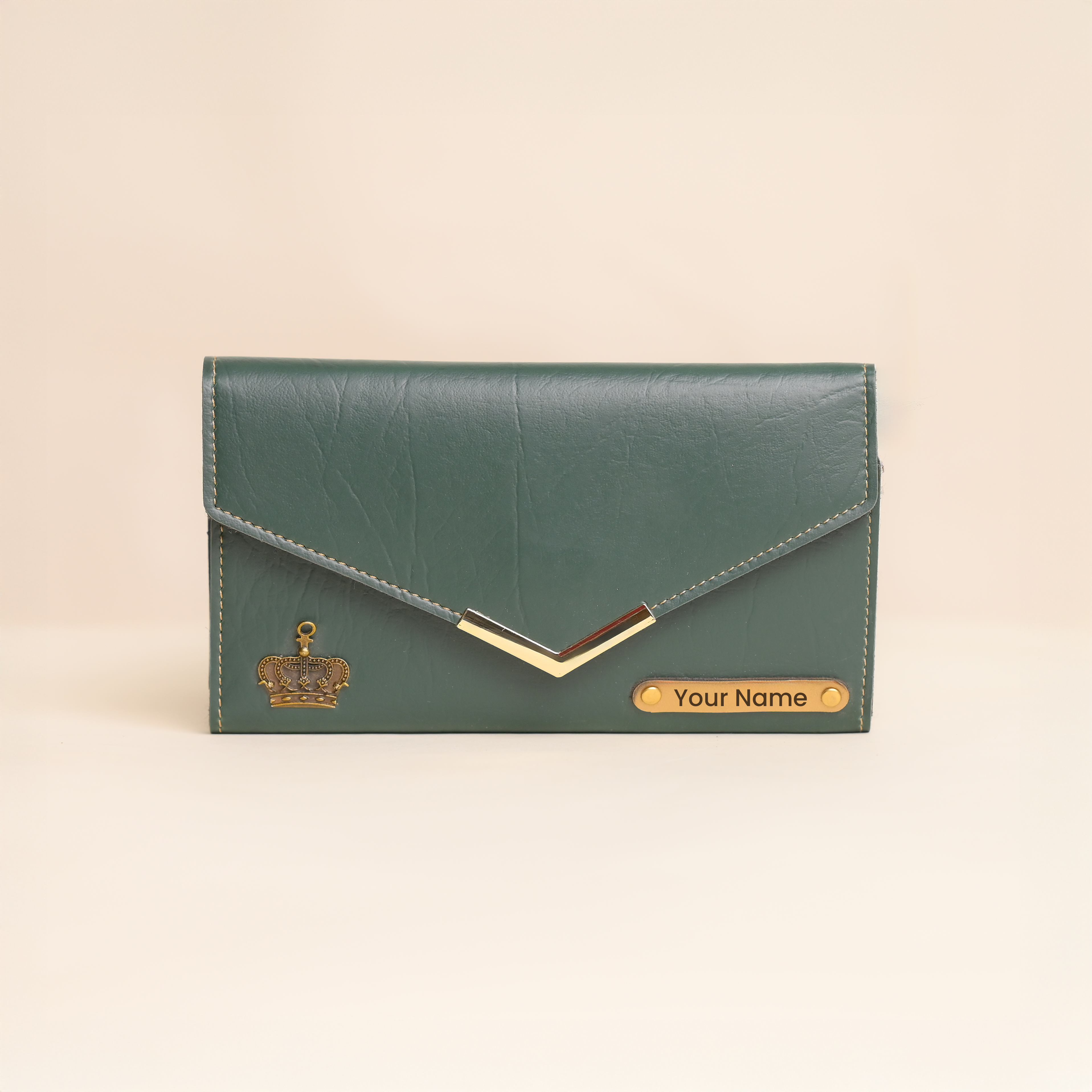 Personalized Ladies Clutch Green