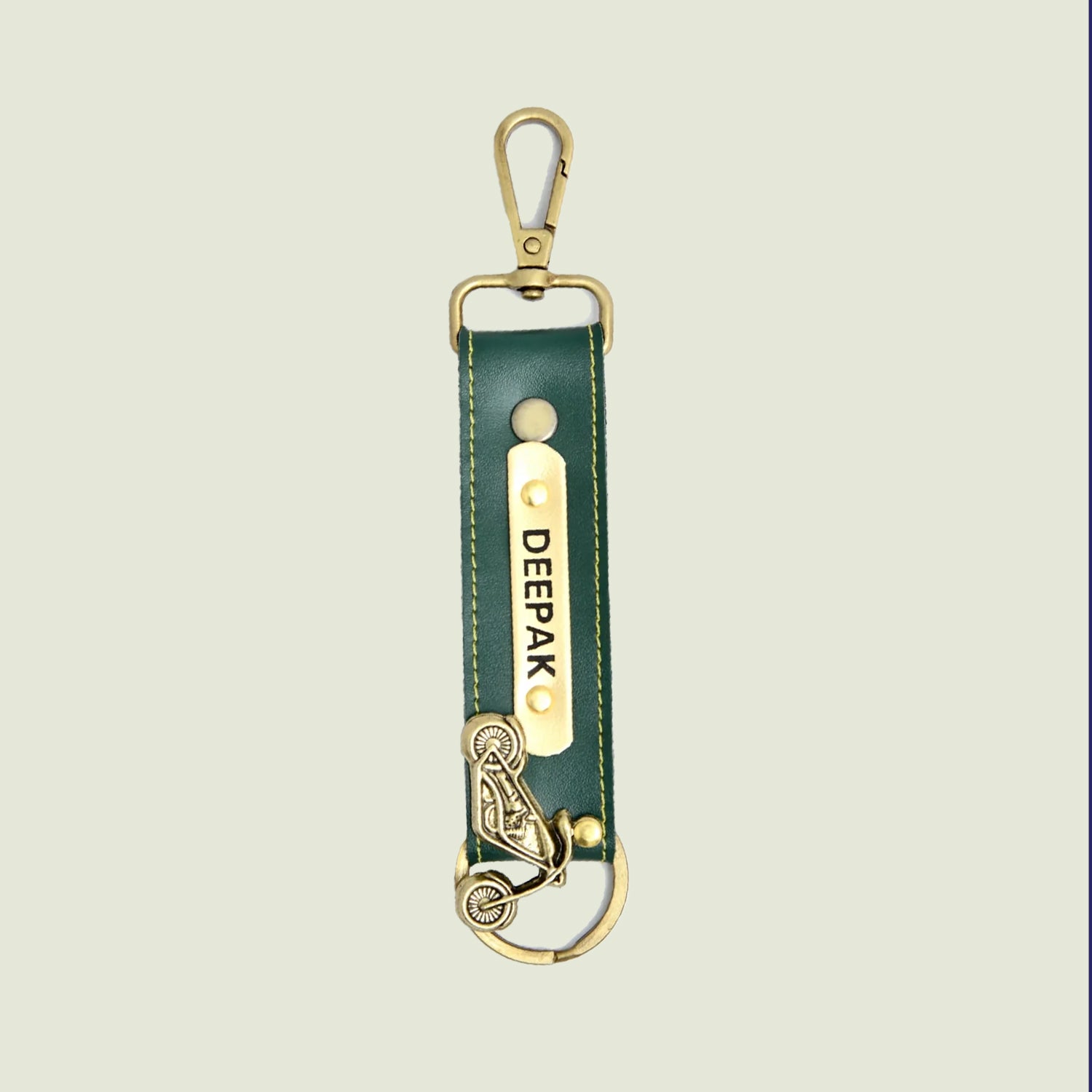 Personalised Leather Keychain - Classic Finish