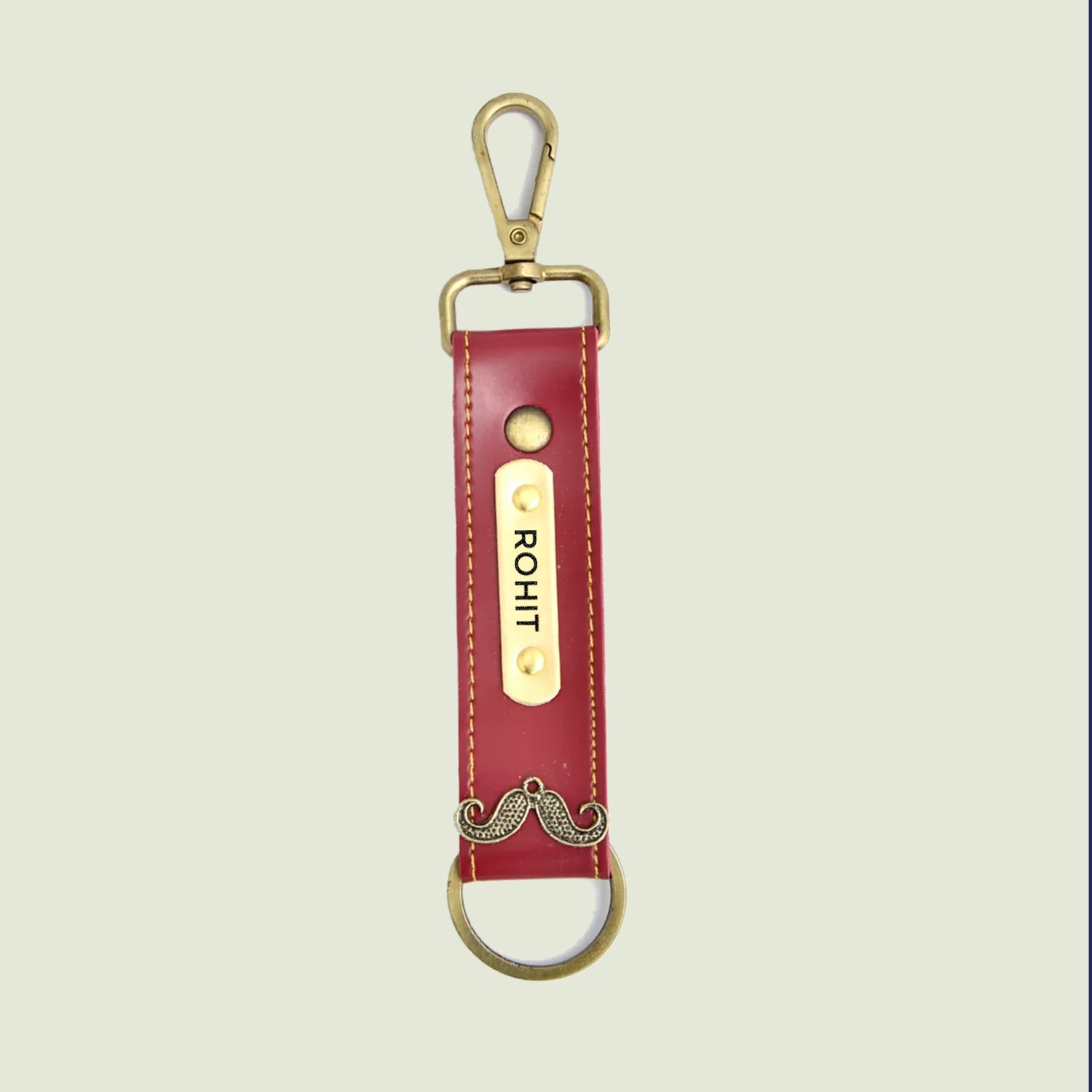 Personalised Leather Keychain - Classic Finish