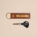 Personalised Leather Keychain Tan