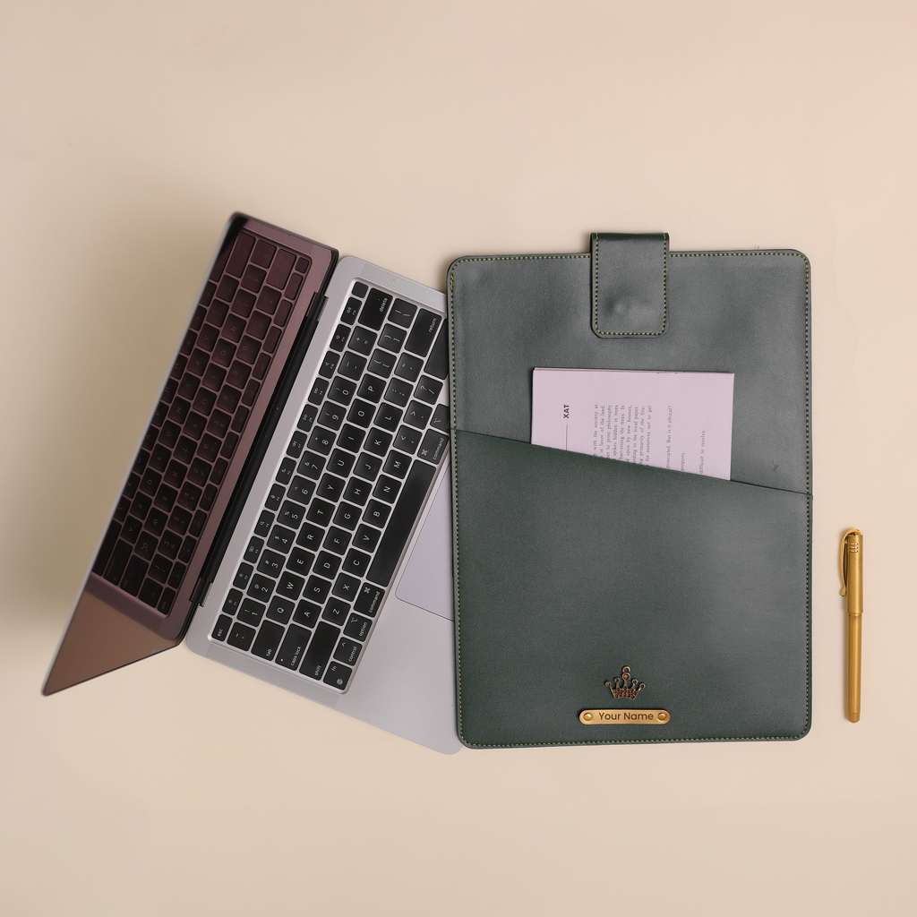 Personalized Office Laptop Sleeve Green
