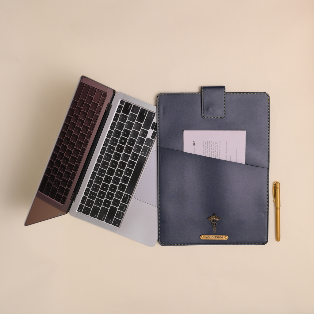 Personalized Office Laptop Sleeve Navy Blue