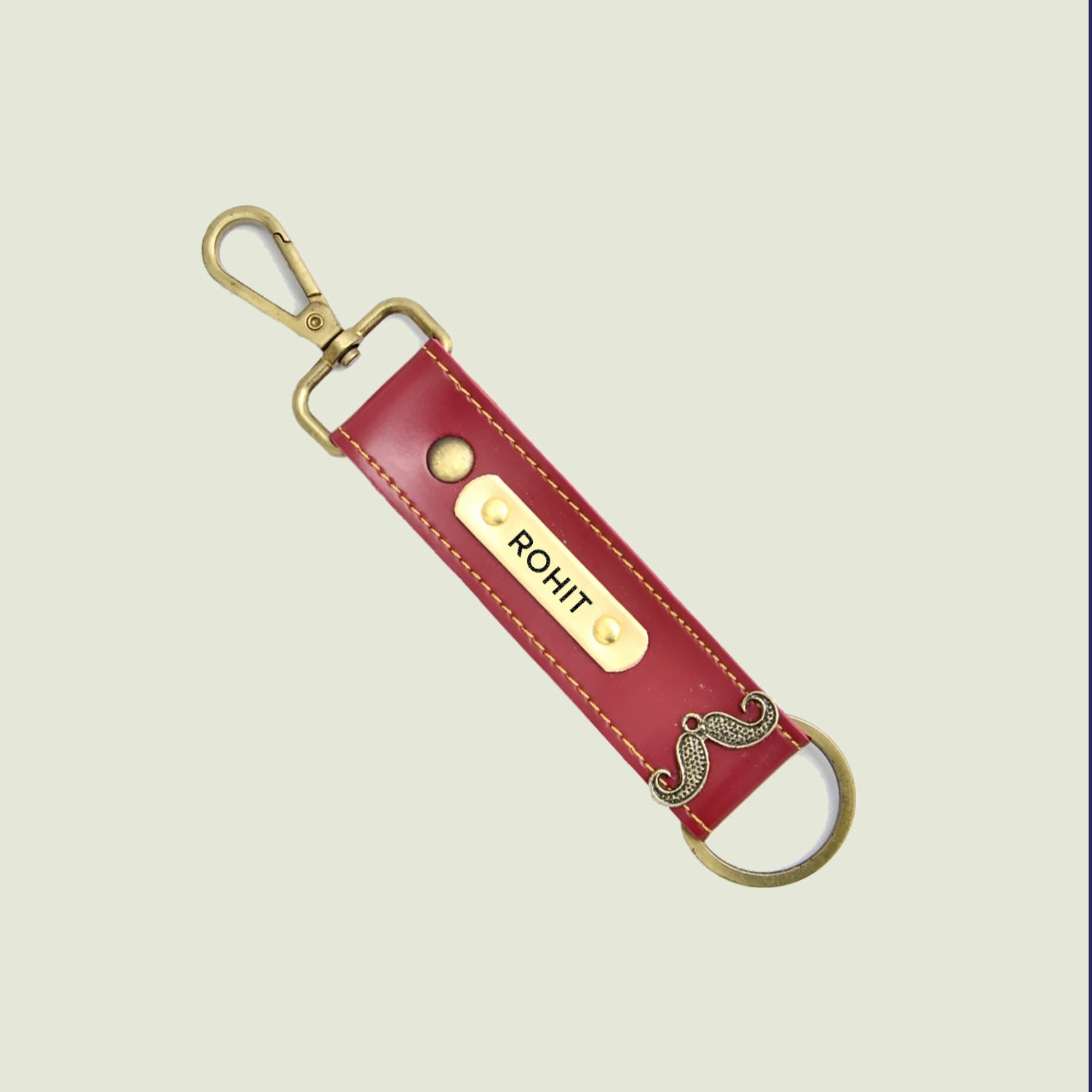 Personalised Leather Keychain - Classic Finish