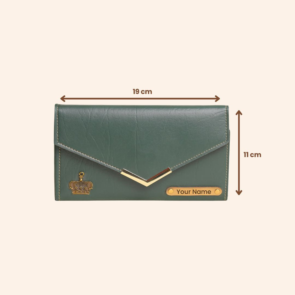 Personalized Ladies Clutch Green