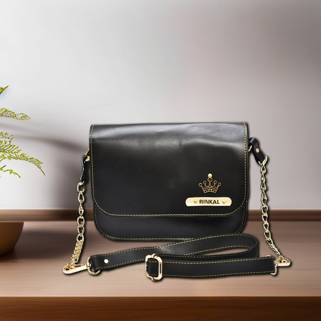Personalized Leather Sling Bag for Women