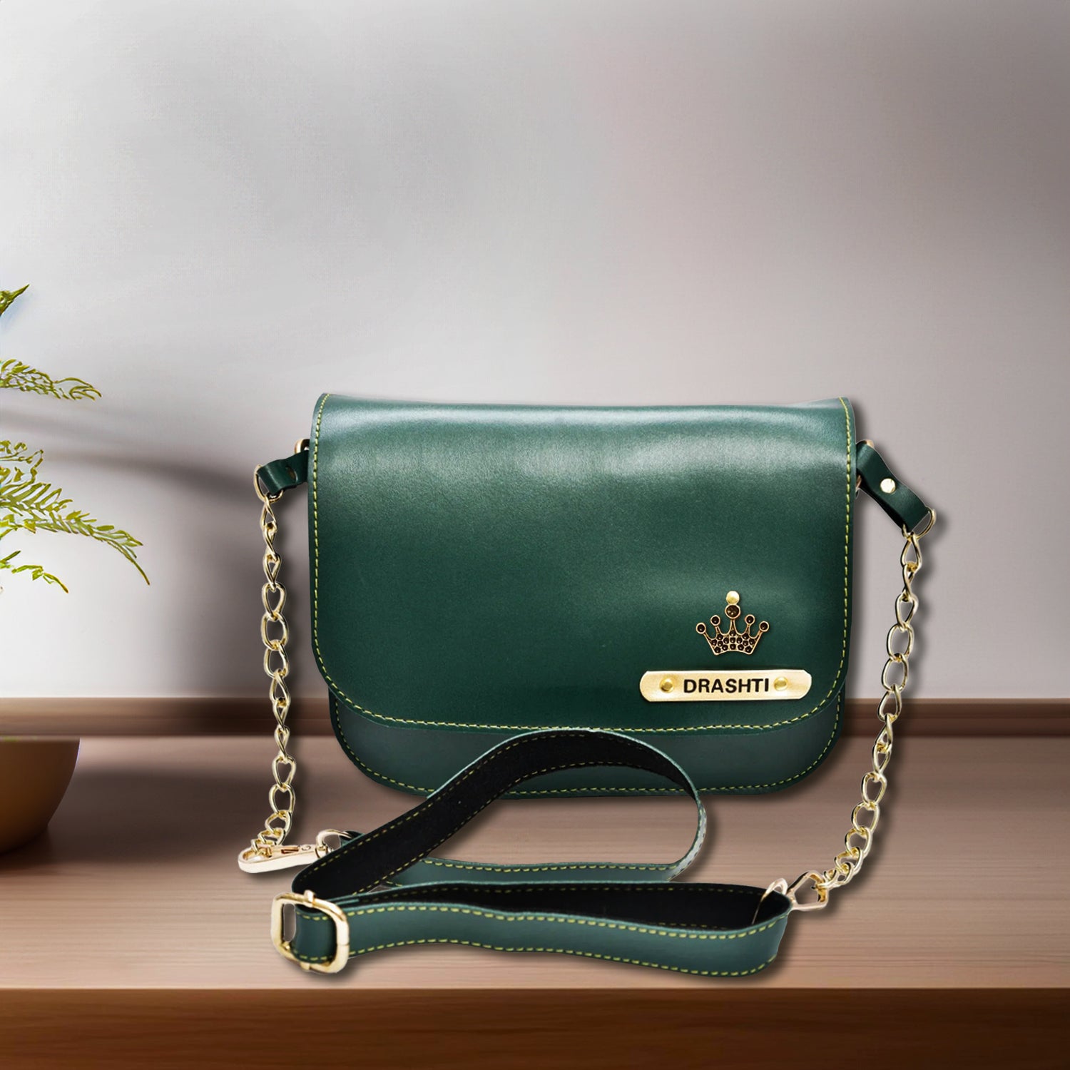 Personalized Leather Sling Bag for Women
