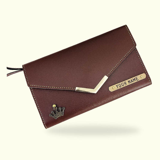 Personalized Ladies Clutch With Charm