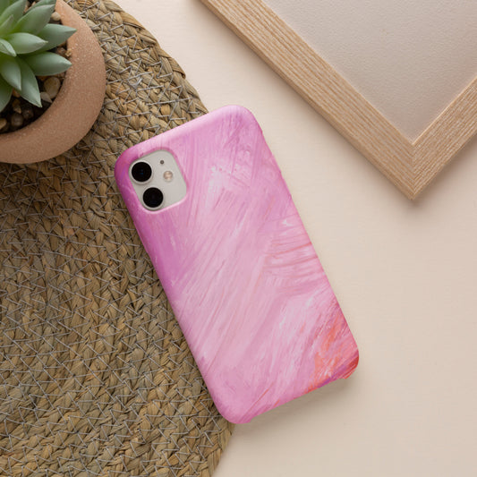 Pink Texture iPhone 12 Customized Printed Phone Cover